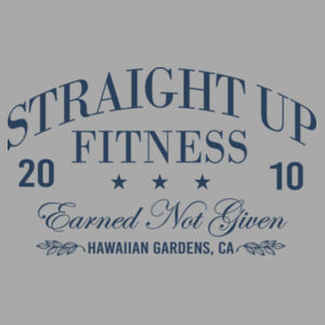 STRAIGHT UP FITNESS - REGIONAL - WOMEN'S FITTED T-SHIRT - LIGHT GRAY HEATHER - 7WDF23 Design