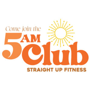 STRAIGHT UP FITNESS - 5 AM CLUB - UNISEX T-SHIRT - WHITE - 741WDX Design