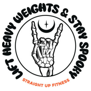 STRAIGHT UP FITNESS - STAY SPOOKY - UNISEX T-SHIRT - WHITE - XZ53BK Design