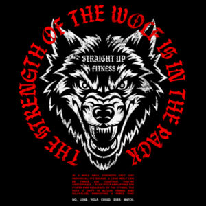 STRAIGHT UP FITNESS - WOLF PACK - UNISEX TANK TOP - BLACK - QHC2AU Design