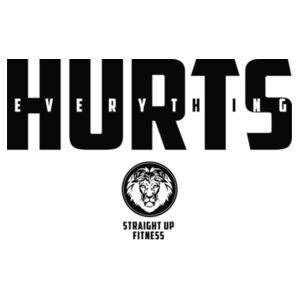 STRAIGHT UP FITNESS - EVERYTHING HURTS - WOMEN'S FITTED T-SHIRT - LIGHT GRAY HEATHER - D28P6R Design