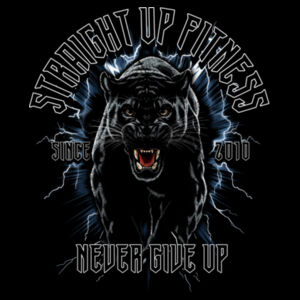 STRAIGHT UP FITNESS - NEVER GIVE UP - WOMEN'S FITTED T-SHIRT - KWYV9A Design