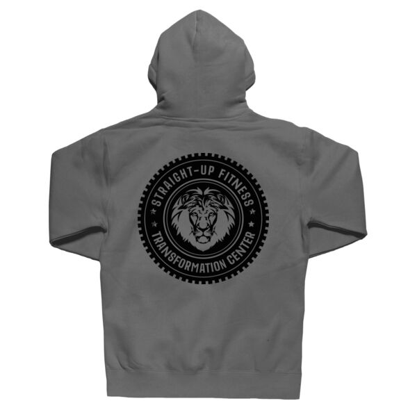 STRAIGHT UP FITNESS CIRCLE LOGO - UNISEX HOODIE - CHARCOAL - CPD84Y Thumbnail