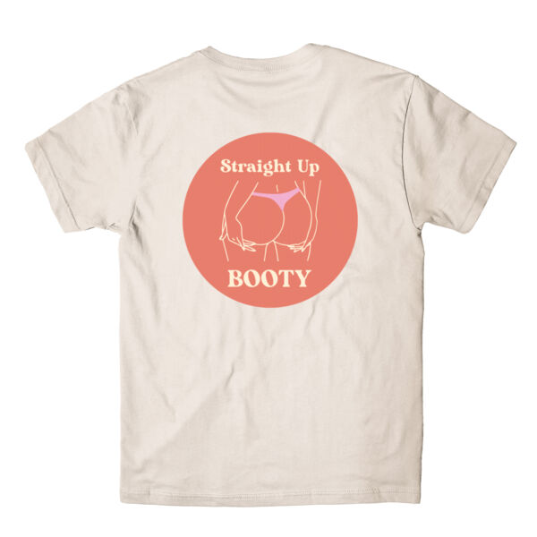 STRAIGHT UP BOOTY - VINTAGE UNISEX T-SHIRT - IVORY - P738Q4 Thumbnail