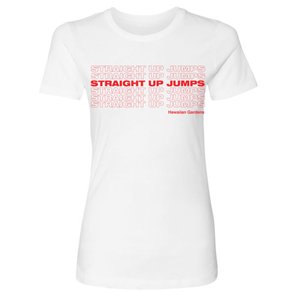 STRAIGHT UP FITNESS - JUMPS OUTLINE - UNISEX T-SHIRT - WHITE - 1S73DB Thumbnail