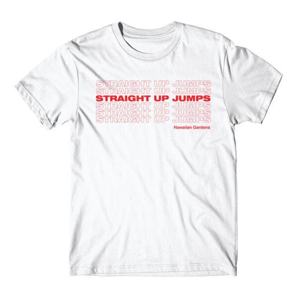 STRAIGHT UP FITNESS - JUMPS OUTLINE - UNISEX T-SHIRT - WHITE - 1S73DB Thumbnail